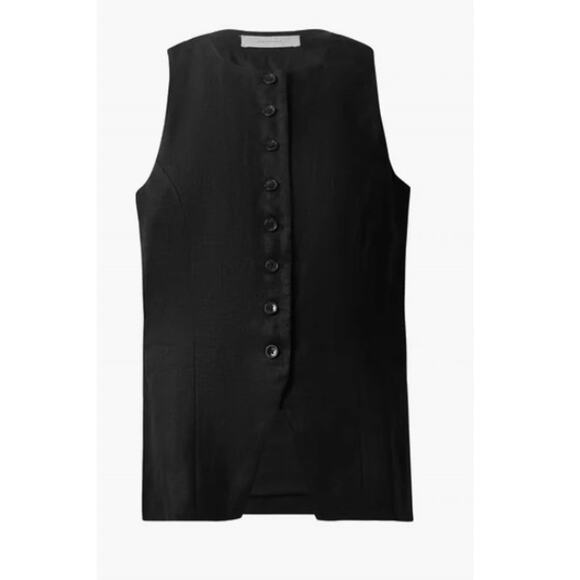 Faithfull Black Linen Seema Top Size 4 - Picture 12 of 13